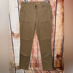 Slim Fit Women's Utility Pants - Olive